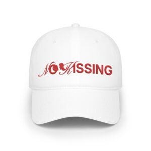 “No Kissing” Two Men Silhouette Embroidered Baseball Cap