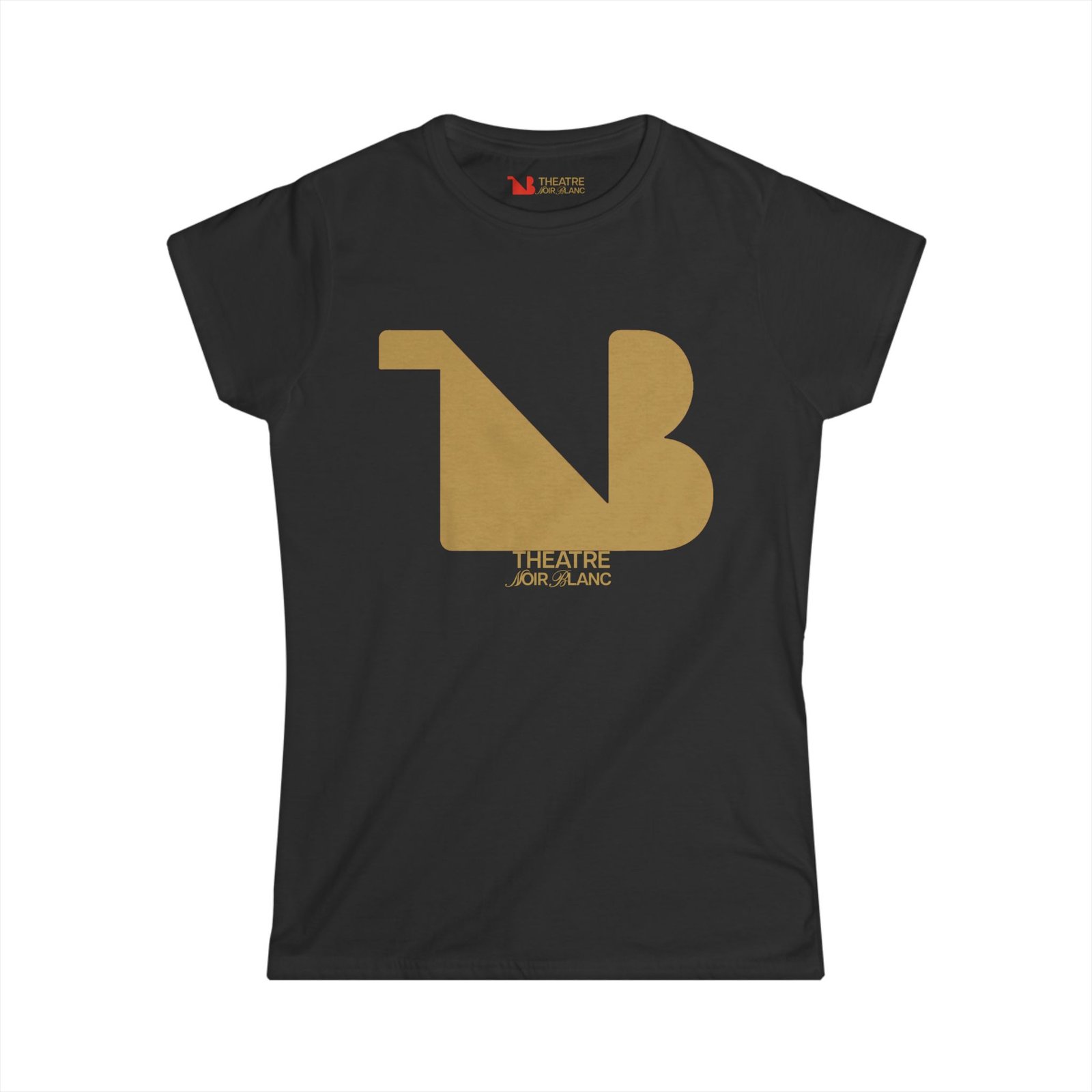 THEATRE NOIR BLANC Ladies' Crew Neck Gold Logo - Image 3