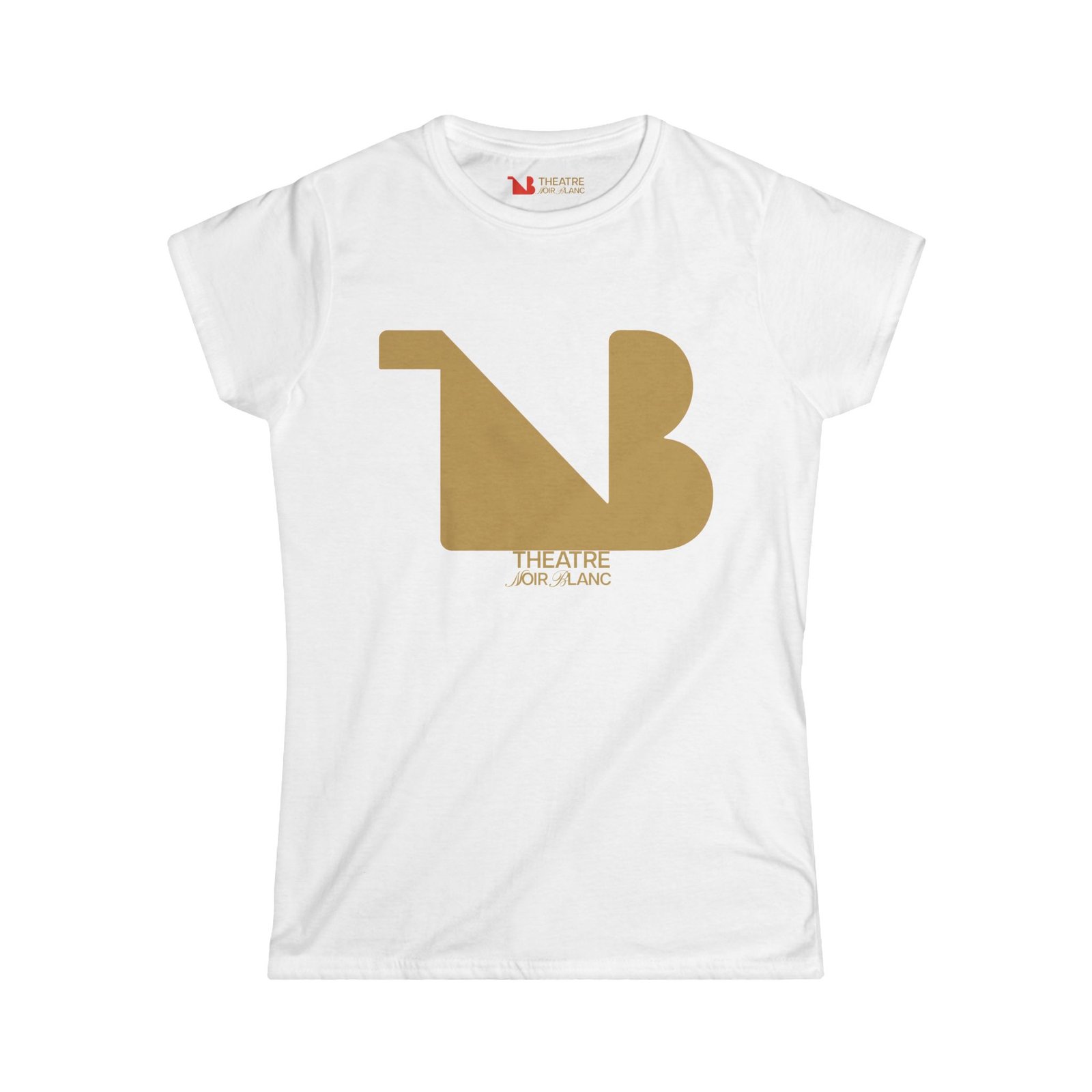 THEATRE NOIR BLANC Ladies' Crew Neck Gold Logo - Image 4