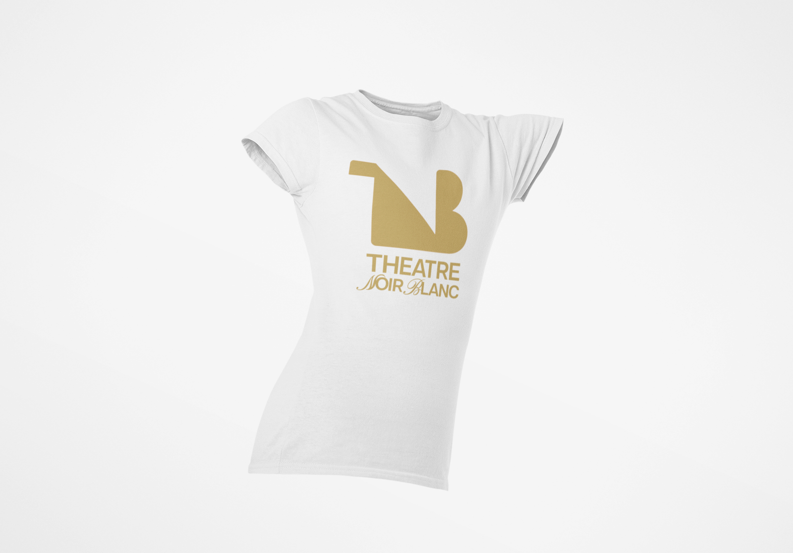 THEATRE NOIR BLANC Ladies' Crew Neck Gold Logo - Image 2